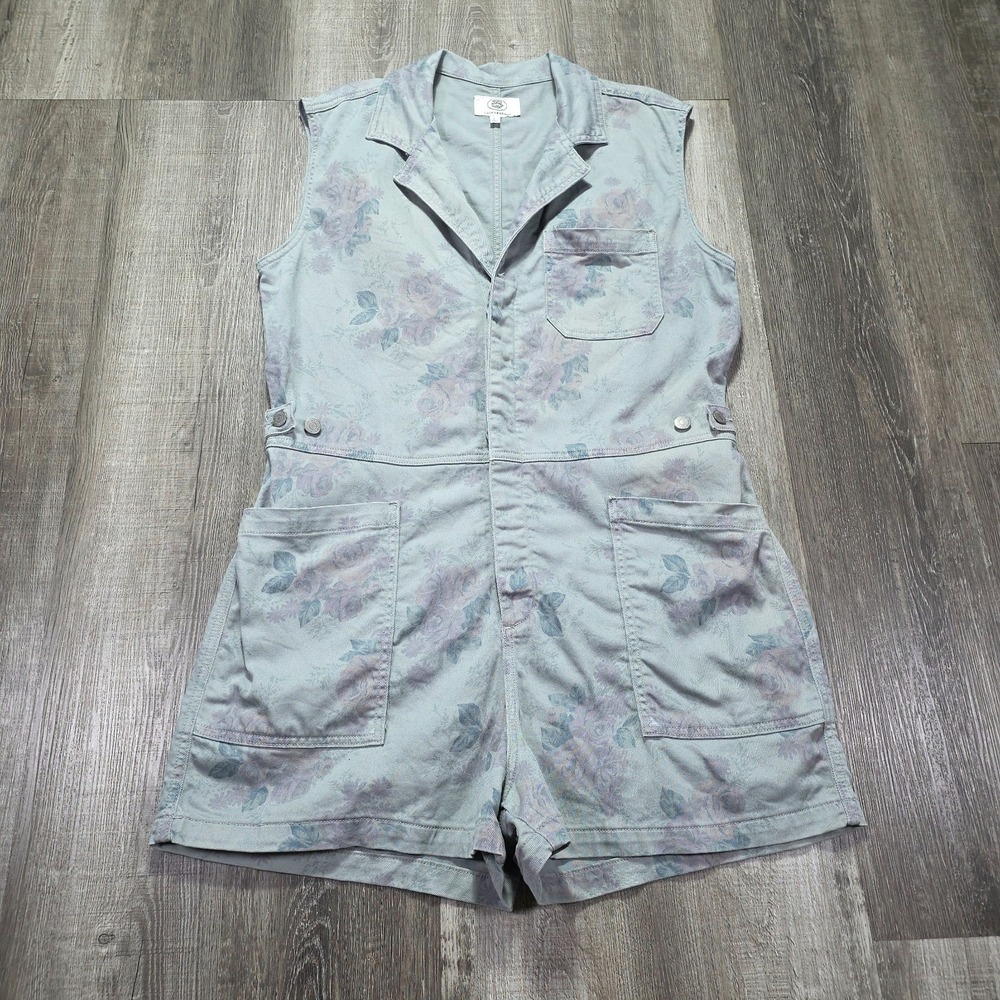 Lucky Brand Light Blue Floral Sleeveless Romper